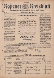 Kostener Kreisblatt: amtliches Veröffentlichungsblatt für den Kreis Kosten 1917.03.27 Jg.52 Nr37: Beilage