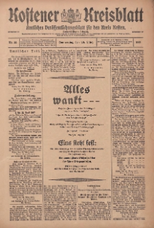Kostener Kreisblatt: amtliches Veröffentlichungsblatt für den Kreis Kosten 1917.03.27 Jg.52 Nr38