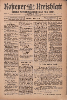 Kostener Kreisblatt: amtliches Veröffentlichungsblatt für den Kreis Kosten 1917.03.31 Jg.52 Nr39