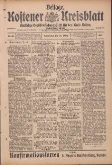 Kostener Kreisblatt: amtliches Ver&ouml;ffentlichungsblatt f&uuml;r den Kreis Kosten 1917.03.31 Jg.52 Nr39: Beilage