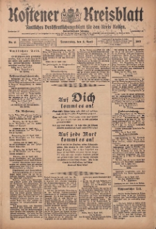 Kostener Kreisblatt: amtliches Veröffentlichungsblatt für den Kreis Kosten 1917.04.05 Jg.52 Nr41