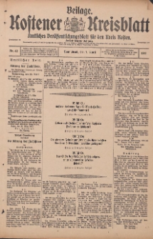 Kostener Kreisblatt: amtliches Ver&ouml;ffentlichungsblatt f&uuml;r den Kreis Kosten 1917.04.07 Jg.52 Nr42: Beilage