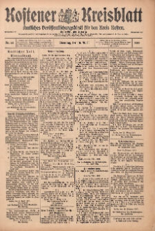 Kostener Kreisblatt: amtliches Veröffentlichungsblatt für den Kreis Kosten 1917.04.10 Jg.52 Nr43