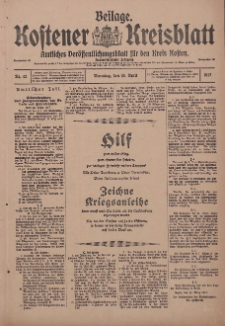 Kostener Kreisblatt: amtliches Veröffentlichungsblatt für den Kreis Kosten 1917.04.10 Jg.52 Nr43: Beilage