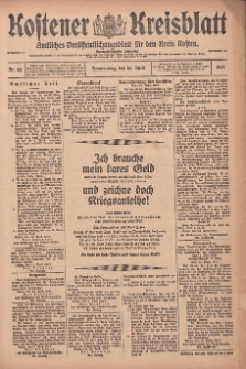 Kostener Kreisblatt: amtliches Veröffentlichungsblatt für den Kreis Kosten 1917.04.12 Jg.52 Nr44