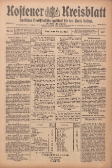 Kostener Kreisblatt: amtliches Veröffentlichungsblatt für den Kreis Kosten 1917.04.14 Jg.52 Nr45