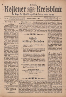 Kostener Kreisblatt: amtliches Veröffentlichungsblatt für den Kreis Kosten 1917.04.14 Jg.52 Nr45: Beilage