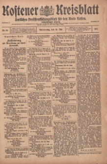 Kostener Kreisblatt: amtliches Veröffentlichungsblatt für den Kreis Kosten 1917.05.17 Jg.52 Nr59