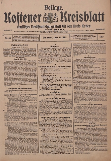 Kostener Kreisblatt: amtliches Veröffentlichungsblatt für den Kreis Kosten 1917.05.19 Jg.52 Nr60: Beilage