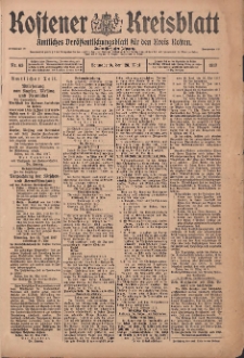 Kostener Kreisblatt: amtliches Veröffentlichungsblatt für den Kreis Kosten 1917.05.26 Jg.52 Nr63
