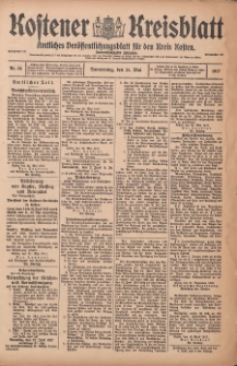 Kostener Kreisblatt: amtliches Veröffentlichungsblatt für den Kreis Kosten 1917.05.31 Jg.52 Nr65