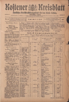 Kostener Kreisblatt: amtliches Veröffentlichungsblatt für den Kreis Kosten 1917.06.02 Jg.52 Nr66
