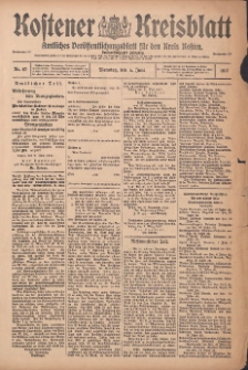 Kostener Kreisblatt: amtliches Veröffentlichungsblatt für den Kreis Kosten 1917.06.05 Jg.52 Nr67