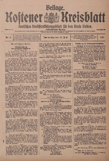Kostener Kreisblatt: amtliches Veröffentlichungsblatt für den Kreis Kosten 1917.06.14 Jg.52 Nr71: Beilage