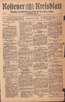 Kostener Kreisblatt: amtliches Veröffentlichungsblatt für den Kreis Kosten 1917.06.26 Jg.52 Nr76