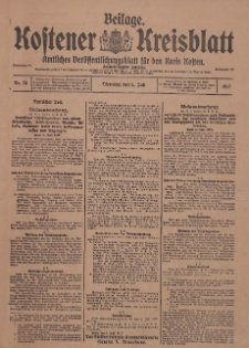 Kostener Kreisblatt: amtliches Veröffentlichungsblatt für den Kreis Kosten 1917.07.03 Jg.52 Nr79: Beilage