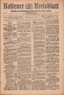 Kostener Kreisblatt: amtliches Veröffentlichungsblatt für den Kreis Kosten 1917.07.05 Jg.52 Nr80