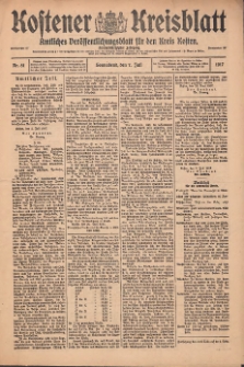 Kostener Kreisblatt: amtliches Veröffentlichungsblatt für den Kreis Kosten 1917.07.07 Jg.52 Nr81