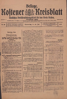 Kostener Kreisblatt: amtliches Veröffentlichungsblatt für den Kreis Kosten 1917.07.12 Jg.52 Nr83: Beilage