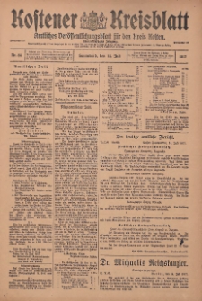 Kostener Kreisblatt: amtliches Ver&ouml;ffentlichungsblatt f&uuml;r den Kreis Kosten 1917.07.14 Jg.52 Nr84