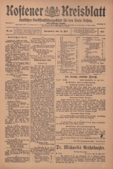 Kostener Kreisblatt: amtliches Veröffentlichungsblatt für den Kreis Kosten 1917.07.14 Jg.52 Nr84