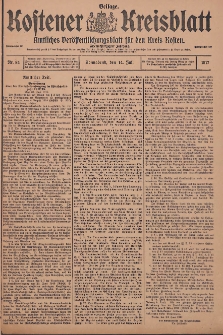 Kostener Kreisblatt: amtliches Veröffentlichungsblatt für den Kreis Kosten 1917.07.14 Jg.52 Nr84: Beilage
