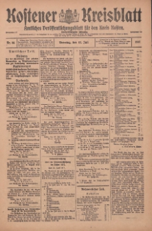 Kostener Kreisblatt: amtliches Veröffentlichungsblatt für den Kreis Kosten 1917.07.17 Jg.52 Nr85
