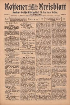 Kostener Kreisblatt: amtliches Veröffentlichungsblatt für den Kreis Kosten 1917.07.19 Jg.52 Nr86