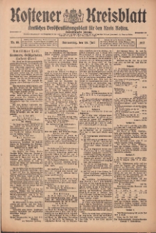 Kostener Kreisblatt: amtliches Veröffentlichungsblatt für den Kreis Kosten 1917.07.26 Jg.52 Nr89