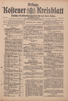 Kostener Kreisblatt: amtliches Ver&ouml;ffentlichungsblatt f&uuml;r den Kreis Kosten 1917.08.04 Jg.52 Nr93: Beilage