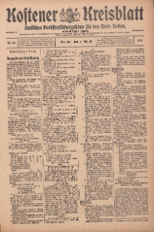 Kostener Kreisblatt: amtliches Veröffentlichungsblatt für den Kreis Kosten 1917.08.07 Jg.52 Nr94