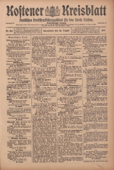 Kostener Kreisblatt: amtliches Veröffentlichungsblatt für den Kreis Kosten 1917.08.25 Jg.52 Nr102