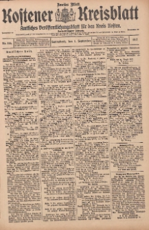 Kostener Kreisblatt: amtliches Veröffentlichungsblatt für den Kreis Kosten 1917.09.01 Jg.52 Nr105: Zweites Blatt
