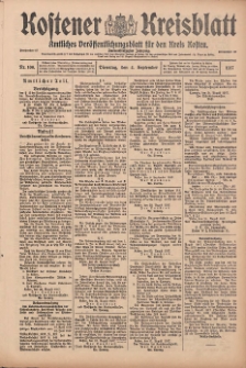 Kostener Kreisblatt: amtliches Veröffentlichungsblatt für den Kreis Kosten 1917.09.04 Jg.52 Nr106