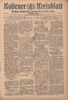 Kostener Kreisblatt: amtliches Veröffentlichungsblatt für den Kreis Kosten 1917.09.20 Jg.52 Nr113