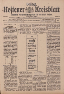 Kostener Kreisblatt: amtliches Veröffentlichungsblatt für den Kreis Kosten 1917.09.20 Jg.52 Nr113: Beilage