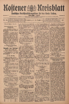 Kostener Kreisblatt: amtliches Ver&ouml;ffentlichungsblatt f&uuml;r den Kreis Kosten 1917.09.27 Jg.52 Nr116