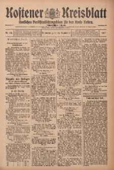 Kostener Kreisblatt: amtliches Veröffentlichungsblatt für den Kreis Kosten 1917.09.27 Jg.52 Nr116