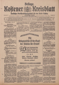 Kostener Kreisblatt: amtliches Veröffentlichungsblatt für den Kreis Kosten 1917.09.29 Jg.52 Nr117: Beilage