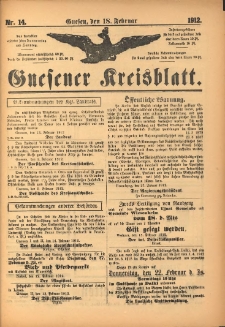 Gnesener Kreisblatt 1912.02.18 Nr14