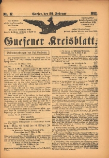 Gnesener Kreisblatt 1912.02.29 Nr17