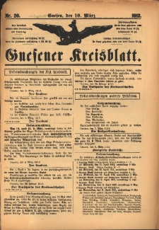 Gnesener Kreisblatt 1912.03.10 Nr20