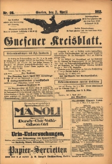 Gnesener Kreisblatt 1912.04.07 Nr28