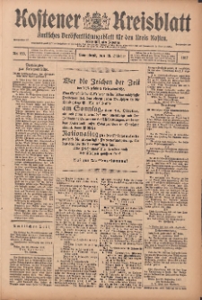 Kostener Kreisblatt: amtliches Veröffentlichungsblatt für den Kreis Kosten 1917.10.13 Jg.52 Nr123