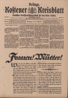 Kostener Kreisblatt: amtliches Veröffentlichungsblatt für den Kreis Kosten 1917.10.16 Jg.52 Nr124