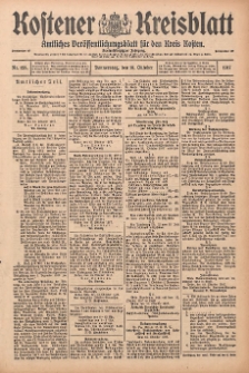 Kostener Kreisblatt: amtliches Veröffentlichungsblatt für den Kreis Kosten 1917.10.18 Jg.52 Nr125