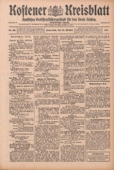 Kostener Kreisblatt: amtliches Ver&ouml;ffentlichungsblatt f&uuml;r den Kreis Kosten 1917.10.20 Jg.52 Nr126