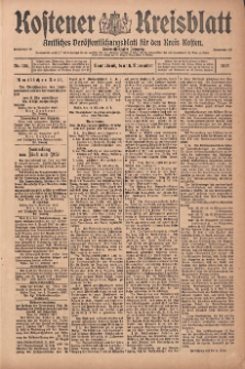 Kostener Kreisblatt: amtliches Veröffentlichungsblatt für den Kreis Kosten 1917.11.10 Jg.52 Nr135