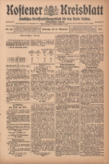 Kostener Kreisblatt: amtliches Veröffentlichungsblatt für den Kreis Kosten 1917.11.13 Jg.52 Nr136