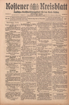 Kostener Kreisblatt: amtliches Veröffentlichungsblatt für den Kreis Kosten 1917.11.15 Jg.52 Nr137